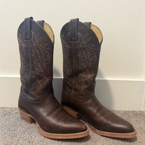 Dark brown cowgirl boots